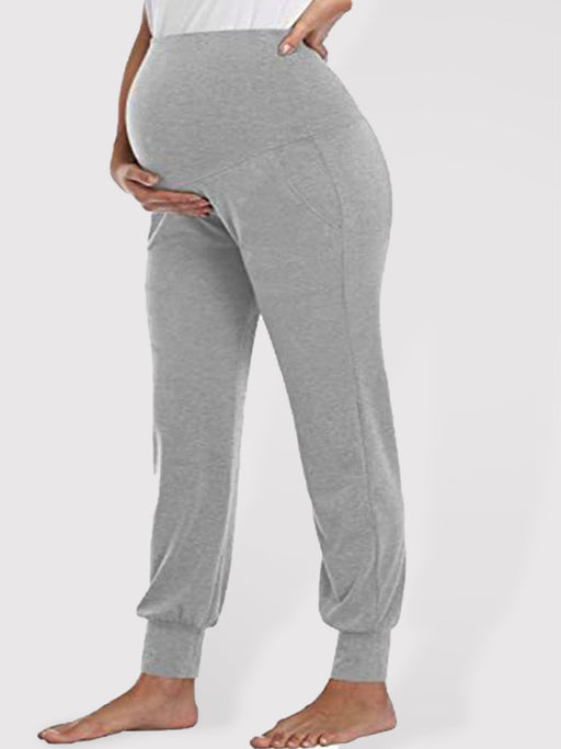 Stylish High-Waisted Maternity Pants - Pocketless Comfort