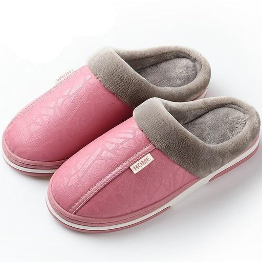 Indoor Warm Plush Slip-Ons with Memory Foam Insole for Cozy Feet