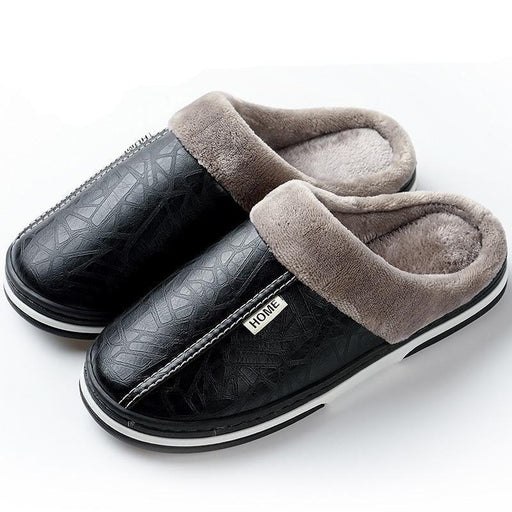 Indoor Warm Plush Slip-Ons with Memory Foam Insole for Cozy Feet