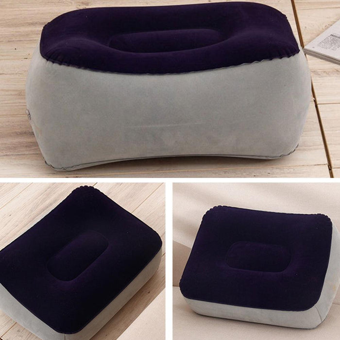 Portable Inflatable Foot Rest Pillow for Travel and Home Relaxation