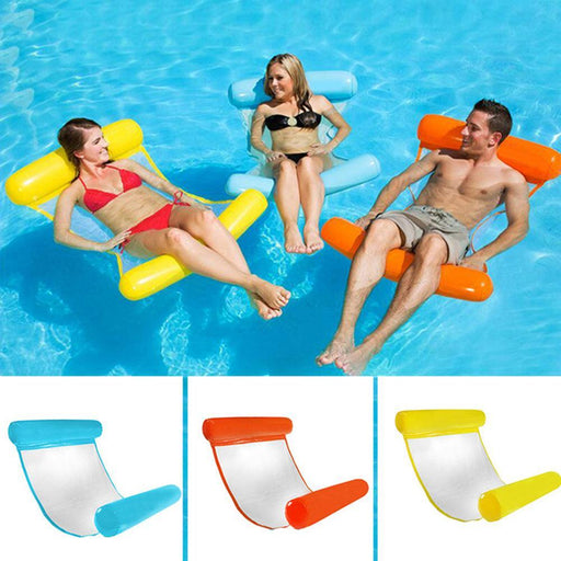 Inflatable Water Hammock PVC Lounge Swimming Pool Beach Foldable Floating Bed