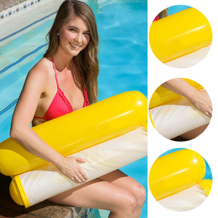 Inflatable Water Hammock PVC Lounge Swimming Pool Beach Foldable Floating Bed