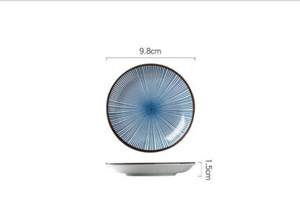 Elegant Japanese Ceramic Trinket Plate with Modern Geometric Design - Stylish Storage Solution