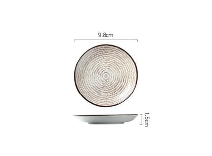 Elegant Japanese Ceramic Trinket Plate with Modern Geometric Design - Stylish Storage Solution