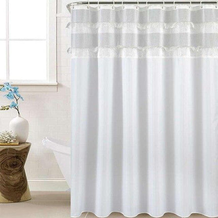 Vibrant Tassel-Decorated Water-Resistant Shower Curtain
