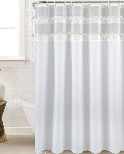 Vibrant Tassel-Decorated Water-Resistant Shower Curtain