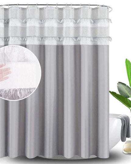 Vibrant Tassel-Decorated Water-Resistant Shower Curtain