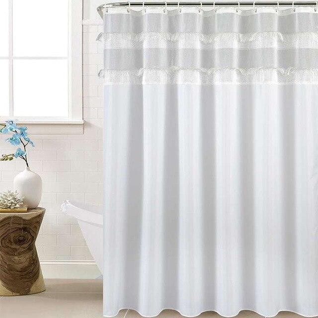 Vibrant Tassel Trimmed Waterproof Shower Curtain