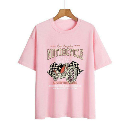 Retro Rider Women's Graphic Tee for Trendy Escapades
