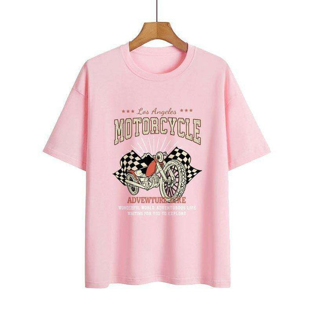 Retro Rider Women's Graphic Tee for Trendy Escapades