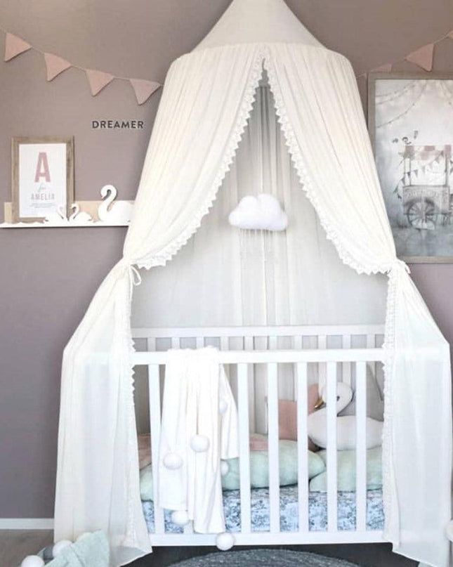 Charming 240cm Chiffon Canopy: Chic Insect Defense for Children