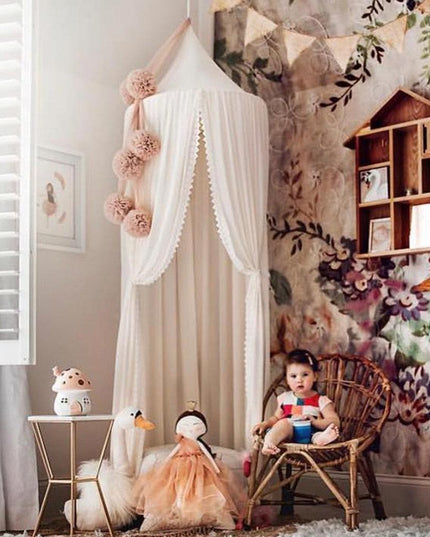 Charming 240cm Chiffon Canopy: Chic Insect Defense for Children