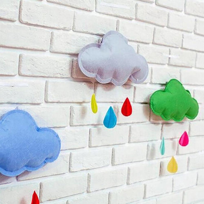 Kids Play Tent Decor Clouds Water Drop Baby Room Bed Hanging Ornament Photo Prop