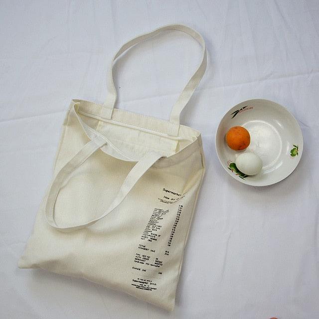 Customizable Elegant Letter Canvas Tote: Your Go-To Daily Accessory