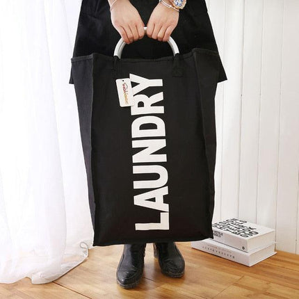 Versatile Space-Saving Laundry Basket with Convenient Carry Handles