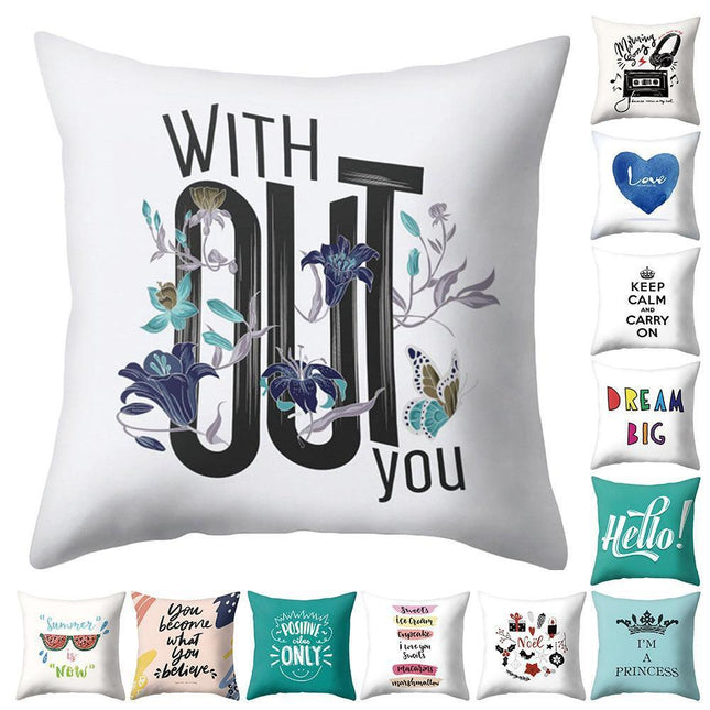 Dreamy Lettered Pillowcase - Chic Home Decor Accent