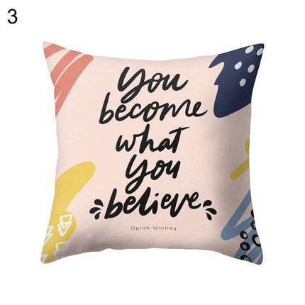 Dreamy Lettered Pillowcase - Chic Home Decor Accent