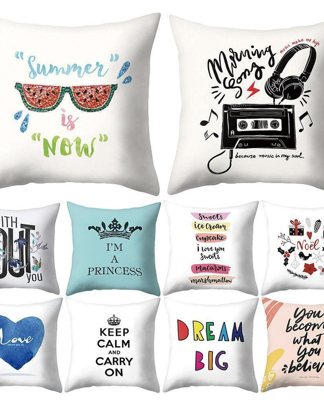 Dreamy Lettered Pillowcase - Chic Home Decor Accent