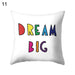 Heartwarming Dream Big letter Pillow Case for Home Decor