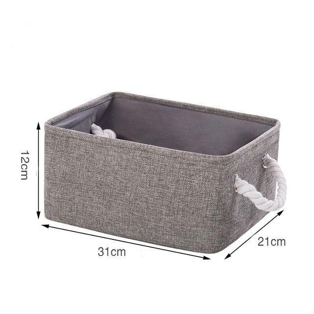Linen Fabric Storage Basket for Stylish Home Storage Solution