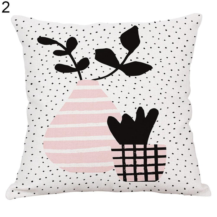 Chic Linen Cactus Throw Pillow Case - Stylish Decorative Cushion Cover for Home