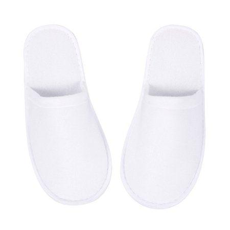 24 Pairs of White Disposable Slippers with Anti-Slip Sole - Value Pack