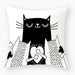 Luxurious Cat-Inspired Nursery Cushion Cover - Elegant 45x45cm Option