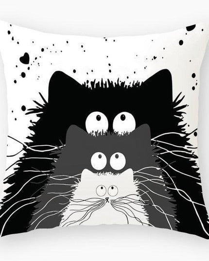 Luxurious Feline-Themed Nursery Pillow Cover 18x18 inches