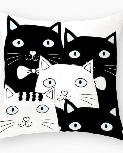 Luxurious Feline-Themed Nursery Pillow Cover 18x18 inches