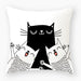 Luxurious Cat-Inspired Polyester Throw Pillow Case - Elegant Feline Home Decor 45x45cm
