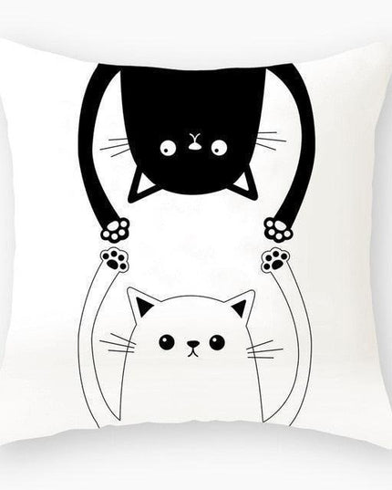 Luxurious Feline-Themed Nursery Pillow Cover 18x18 inches