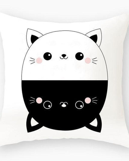 Luxurious Feline-Themed Nursery Pillow Cover 18x18 inches