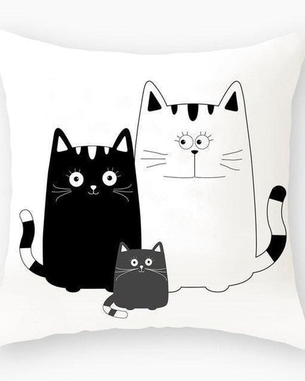 Luxurious Feline-Themed Nursery Pillow Cover 18x18 inches