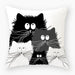 Luxurious Cat-Themed Nursery Accent Pillow Case 45x45cm