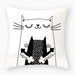 Luxurious Cat-Themed Nursery Cushion Cover 45x45cm
