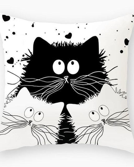 Luxurious Feline-Themed Nursery Pillow Cover 18x18 inches