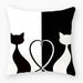 Luxurious Feline Grace Cushion Cover - Elegant Cat-Inspired Decor 45x45cm