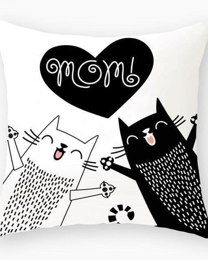Luxurious Feline-Themed Nursery Pillow Cover 18x18 inches