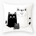 Luxurious Cat-Themed Nursery Pillow Case 45x45cm