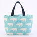 Stylish Waterproof Cotton and Linen Insulated Lunch Tote