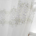 European Embroidered Tulle Window Curtains with Geometric Elegance