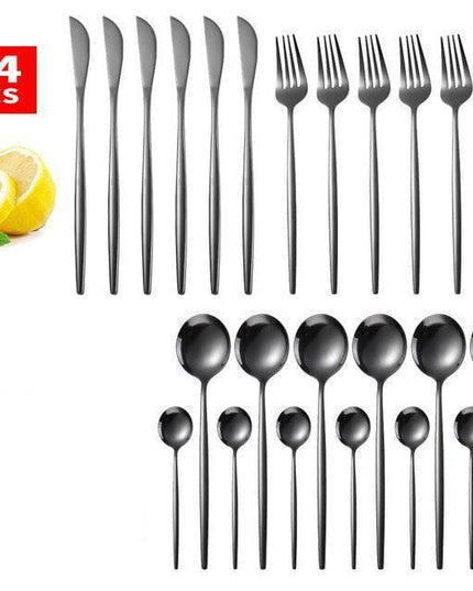 Elegance Redefined: Botanica Luxe Gold Flatware Set for Upscale Dining Experiences