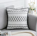 Luxurious White and Black Velvet Pillow Cover for Elegant Home Styling