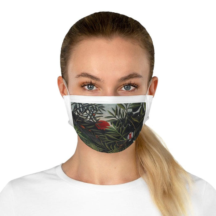 European Jungle Chic Cotton Face Mask - Handcrafted Fashion Statement