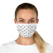 Chic Polkadot Cotton Face Mask with Trifold Pleats - Premium Fashionable Face Cover