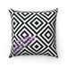 Luxurious Reversible Purple Flower Cushion Cover by Maison d'Elite