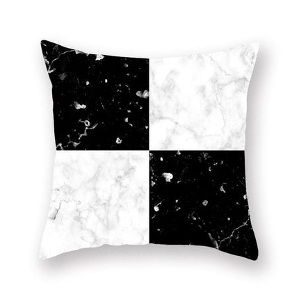 Chic Marble-Effect Cushion Cover for Contemporary Home and Office Styling