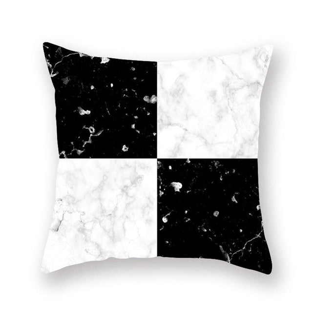 Chic Marble-Effect Cushion Cover for Contemporary Home and Office Styling