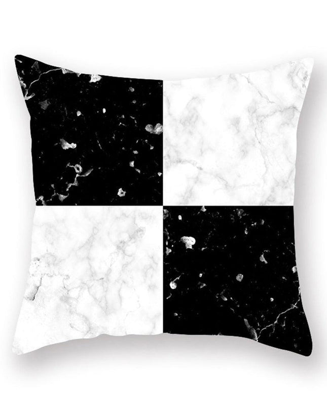 Chic Marble-Effect Cushion Cover for Contemporary Home and Office Styling