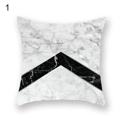 Chic Marble-Effect Cushion Cover for Contemporary Home and Office Styling
